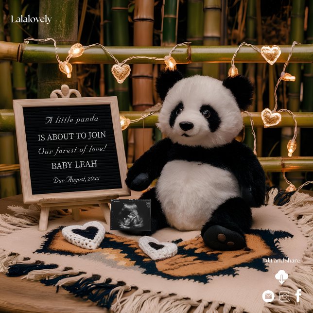 Anúncio de Gravidez de Panda Adorável Fofinho (Criador carregado)