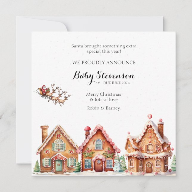 Anúncio de gravidez de papais noeis aquosos (Frente)