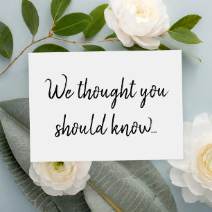 Anúncio de Gravidez de Script Elegante Moderno