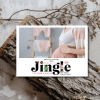 Anúncio de Gravidez do Bebê Retro Foto