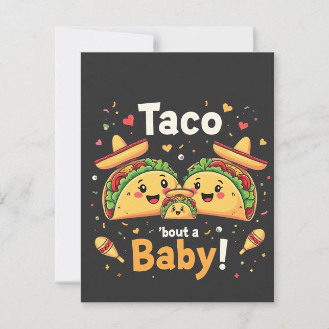Anúncio de gravidez do bebê Taco Bout (Frente)