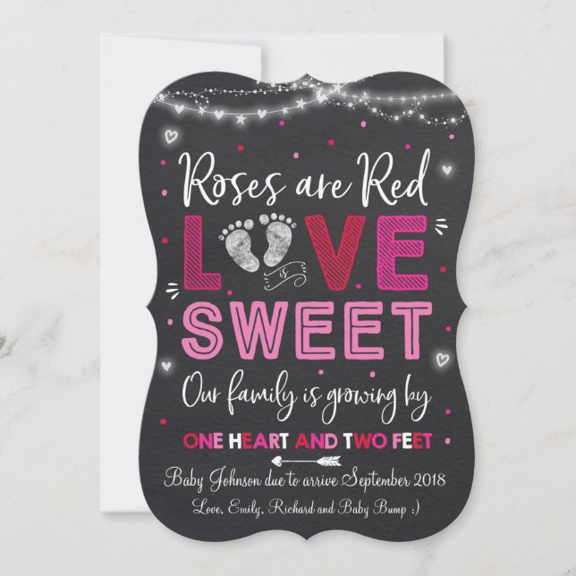 Anúncio de gravidez do namorados (Frente)