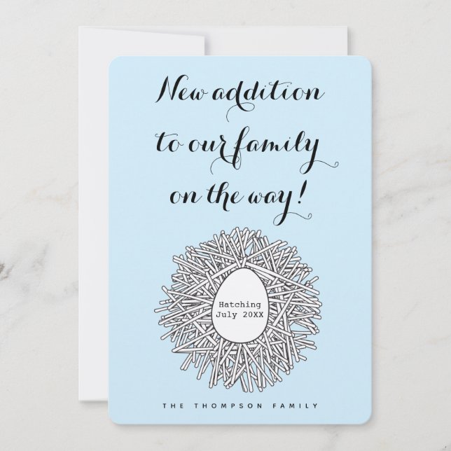 Anúncio de Gravidez do Ninho Bonito Monograma Meni (Frente)