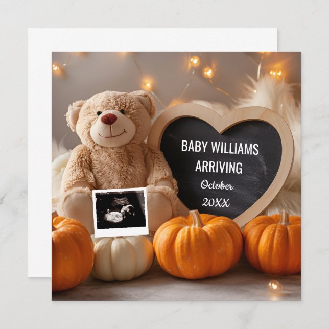 Anúncio de Gravidez do outono Mídia social (Frente/Verso)