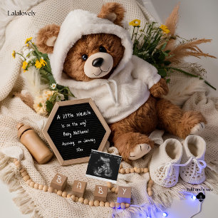 Anúncio de Gravidez do Ursinho Bearly Wait