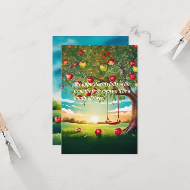 Anúncio de Gravidez em Aquarela (Frente/Verso In Situ)