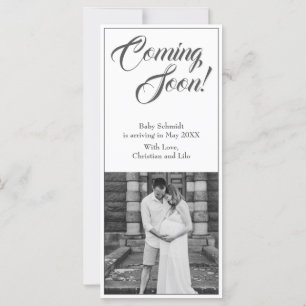 Anúncio de gravidez em estilo clássico