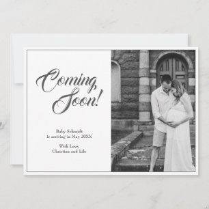 Anúncio de gravidez em estilo clássico