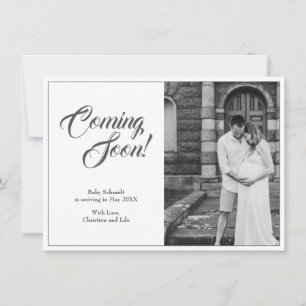 Anúncio de gravidez em estilo clássico