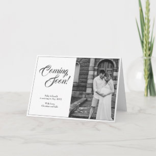 Anúncio de gravidez em estilo clássico