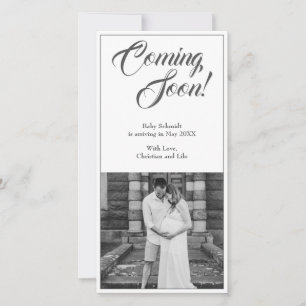 Anúncio de gravidez em estilo clássico