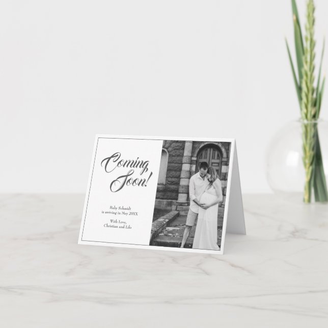 Anúncio de gravidez em estilo clássico (Frente)