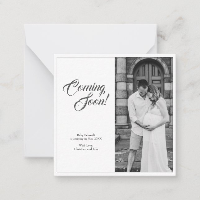 Anúncio de gravidez em estilo clássico (Frente)