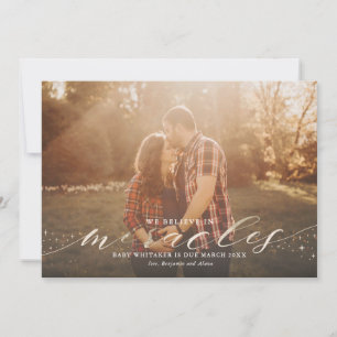 Anúncio de gravidez em milagres de folha de ouro