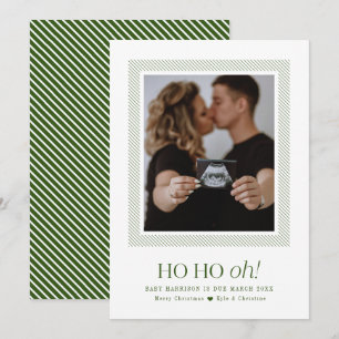 Anúncio de Gravidez Ho Ho Oh Cartão de Natal