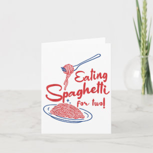 Anúncio de gravidez Mãe italiana Comendo Spaghett