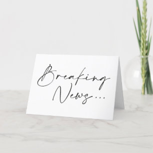 Anúncio de gravidez minimalista