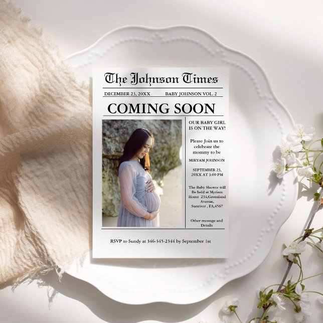 Anúncio de gravidez minimalista moderno (Criador carregado)