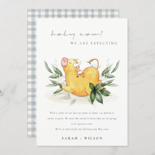 Anúncio de gravidez na Fazenda da vaca sagrada e b