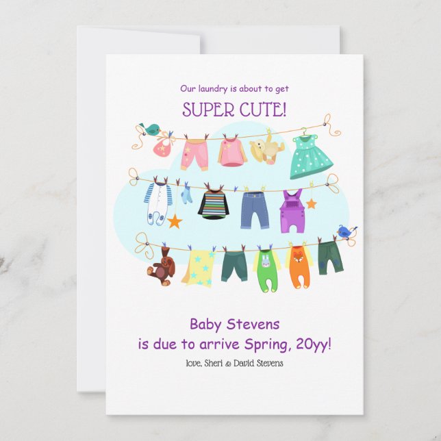 Anúncio de Gravidez na Linha de Fechamento do Bebê (Frente)