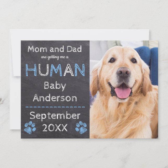 Anúncio de gravidez no cão-bebê (Frente)