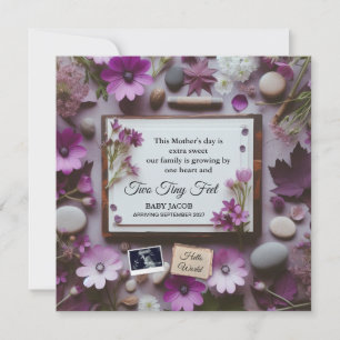 Anúncio de gravidez no dia da mãe para a avó