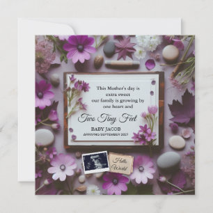 Anúncio de gravidez no dia da mãe para a avó