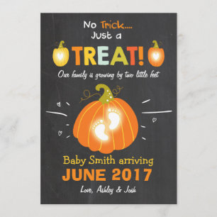 Anúncio de gravidez no Dia das Bruxas