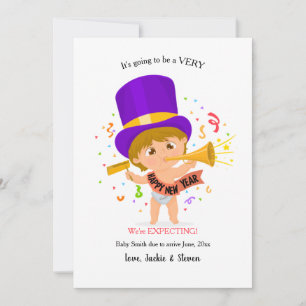 Anúncio de gravidez no feliz ano novo