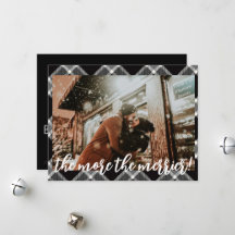 Anúncio de Gravidez no Natal com Xadrez Preto