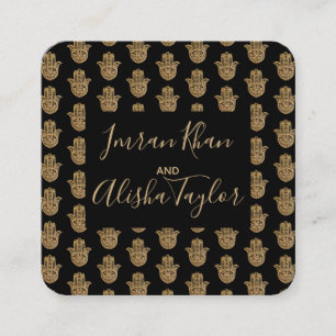 Anúncio de Henna Hamsa Dourado para Casamento Indi