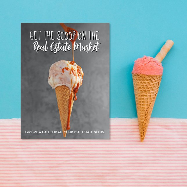 anúncio de indicações de colher de sorvete imobili (Criador carregado)