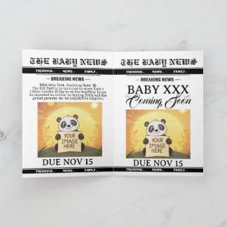 Anúncio de jornal de revista de bebê personalizado