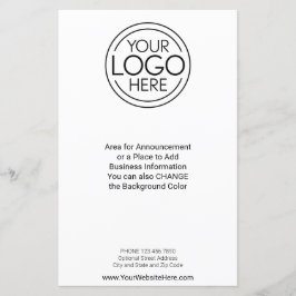 Anúncio de logotipo comercial, Folheto de informaç