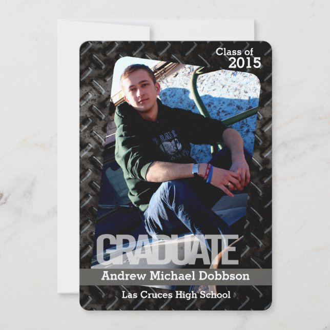 Anúncio de Mais velho de alumínio de aço preto 5x7 (Frente)