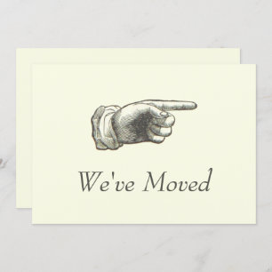 Anúncio de Mão em Movimento Vintage Apontando