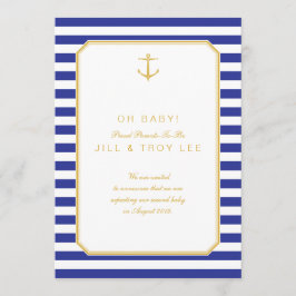 Anúncio de Marinho e gravidez Dourada náutica