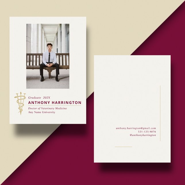 Anúncio de Maroon de Graduação Veterinária (Criador carregado)