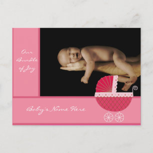 Anúncio de Menina - Carrinho de Bebê Rosa