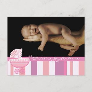 Anúncio de Menina - Carrinho de Bebê Rosa