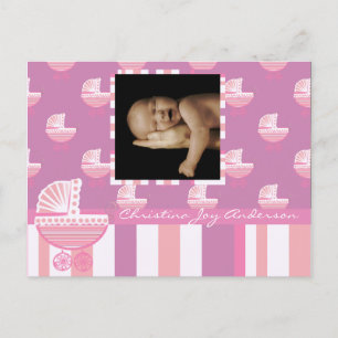 Anúncio de Menina - Carrinho de Bebê Rosa