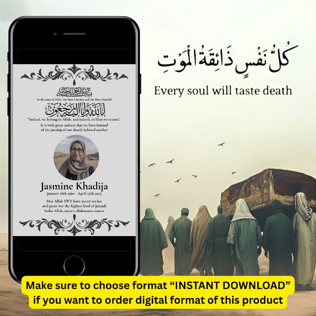 Anúncio de morte muçulmana Mulher Janaza Prayer (Criador carregado)