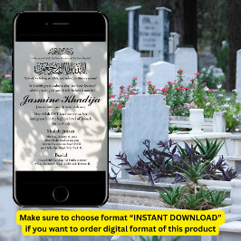 Anúncio de morte muçulmana Mulher Janaza Prayer