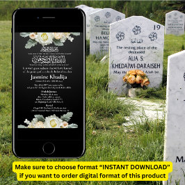 Anúncio de morte muçulmana Mulher Janaza Prayer