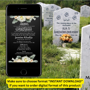 Anúncio de morte muçulmana Mulher Janaza Prayer