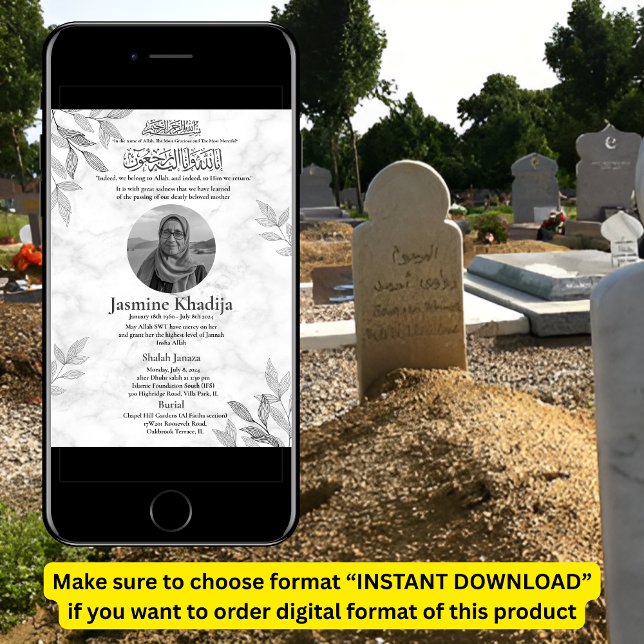 Anúncio de morte muçulmana Mulher Janaza Prayer (Criador carregado)