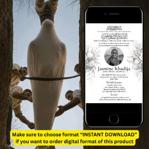 Anúncio de morte muçulmana Mulher Janaza Prayer