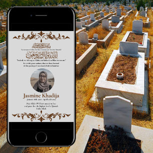 Anúncio de morte muçulmana Mulher Janaza Prayer