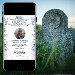 Anúncio de morte muçulmana Mulher Janaza Prayer