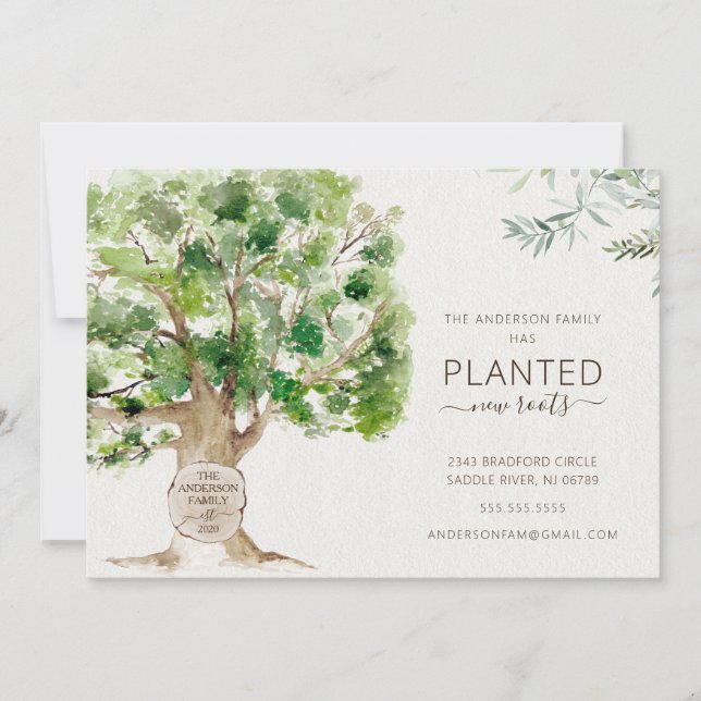 Anúncio de Movimentação da Árvore de Carvalho de N (Frente)